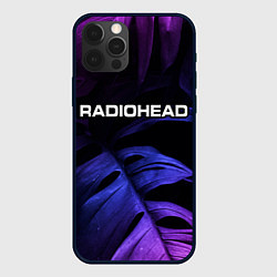 Чехол для iPhone 12 Pro Max Radiohead neon monstera, цвет: 3D-черный