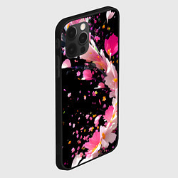 Чехол для iPhone 12 Pro Max Вихрь розовых лепестков, цвет: 3D-черный — фото 2