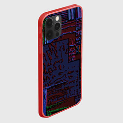Чехол для iPhone 12 Pro Max Рельеф плит, цвет: 3D-красный — фото 2