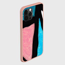 Чехол для iPhone 12 Pro Max Переливы красок, цвет: 3D-светло-розовый — фото 2