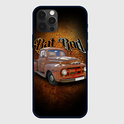 Чехол для iPhone 12 Pro Max Винтажный автомобиль Ford F-1 в rat стиле, цвет: 3D-черный