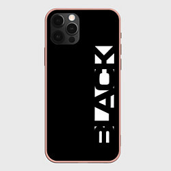 Чехол для iPhone 12 Pro Max Black minimalistik, цвет: 3D-светло-розовый