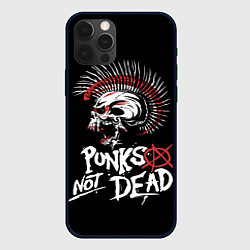 Чехол для iPhone 12 Pro Max Punks not dead - анархия, цвет: 3D-черный