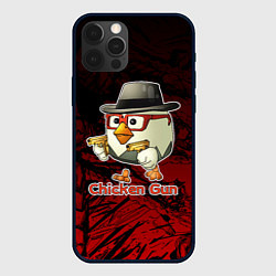 Чехол для iPhone 12 Pro Max Курочка ганстер - Чикен ган, цвет: 3D-черный