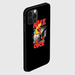 Чехол для iPhone 12 Pro Max Chicken gun nice cock, цвет: 3D-черный — фото 2