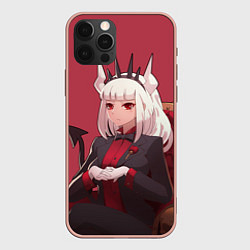 Чехол для iPhone 12 Pro Max Милый Люцифер, цвет: 3D-светло-розовый