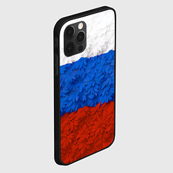 Чехол для iPhone 12 Pro Max Флаг Российской Федерации из цветов, цвет: 3D-черный — фото 2