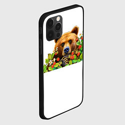 Чехол для iPhone 12 Pro Max Медведь, цвет: 3D-черный — фото 2