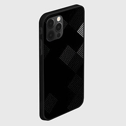 Чехол для iPhone 12 Pro Max Векторная сетка, цвет: 3D-черный — фото 2