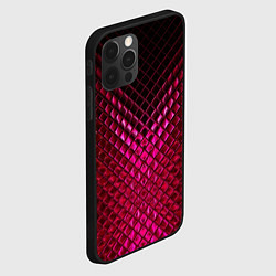 Чехол для iPhone 12 Pro Max Рубиновая змеиная кожа, цвет: 3D-черный — фото 2