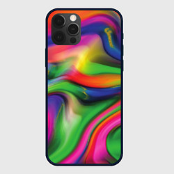 Чехол для iPhone 12 Pro Max Bright colors, цвет: 3D-черный