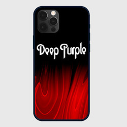 Чехол для iPhone 12 Pro Max Deep Purple red plasma, цвет: 3D-черный