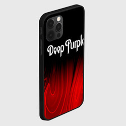 Чехол для iPhone 12 Pro Max Deep Purple red plasma, цвет: 3D-черный — фото 2