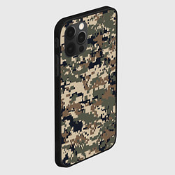 Чехол для iPhone 12 Pro Max Коричнево - черный камуфляж, цвет: 3D-черный — фото 2