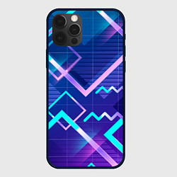Чехол для iPhone 12 Pro Max Разноцветные квадраты цветные, цвет: 3D-черный