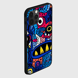 Чехол для iPhone 12 Pro Max Монстры в синем и розовом - нейросеть, цвет: 3D-черный — фото 2