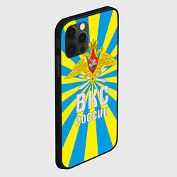 Чехол для iPhone 12 Pro Max ВКС России - герб, цвет: 3D-черный — фото 2