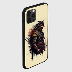 Чехол для iPhone 12 Pro Max Самурай с двумя мечами - нейросеть, цвет: 3D-черный — фото 2