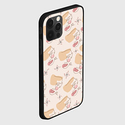 Чехол для iPhone 12 Pro Max Силуэт лица - абстракция, цвет: 3D-черный — фото 2