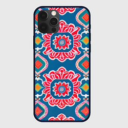 Чехол для iPhone 12 Pro Max Абстракция: мандалы, цвет: 3D-черный
