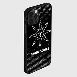 Чехол для iPhone 12 Pro Max Dark Souls с потертостями на темном фоне, цвет: 3D-черный — фото 2