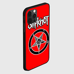 Чехол для iPhone 12 Pro Max Slipknot - пентаграмма, цвет: 3D-черный — фото 2