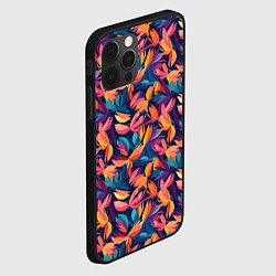 Чехол для iPhone 12 Pro Max Россыпь разноцветных лепестков, цвет: 3D-черный — фото 2