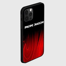 Чехол для iPhone 12 Pro Max Imagine Dragons red plasma, цвет: 3D-черный — фото 2