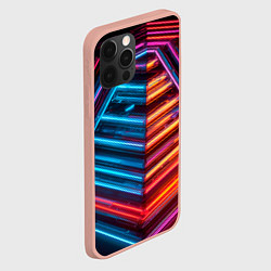 Чехол для iPhone 12 Pro Max Неоновые трубы, цвет: 3D-светло-розовый — фото 2
