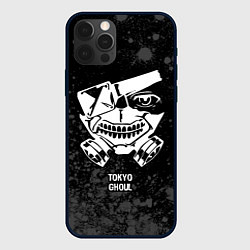 Чехол для iPhone 12 Pro Max Tokyo Ghoul glitch на темном фоне, цвет: 3D-черный