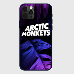 Чехол для iPhone 12 Pro Max Arctic Monkeys neon monstera, цвет: 3D-черный