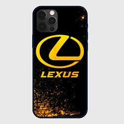 Чехол для iPhone 12 Pro Max Lexus - gold gradient, цвет: 3D-черный