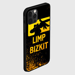 Чехол для iPhone 12 Pro Max Limp Bizkit - gold gradient, цвет: 3D-черный — фото 2