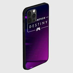 Чехол для iPhone 12 Pro Max Destiny gaming champion: рамка с лого и джойстиком, цвет: 3D-черный — фото 2