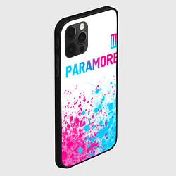 Чехол для iPhone 12 Pro Max Paramore neon gradient style: символ сверху, цвет: 3D-черный — фото 2