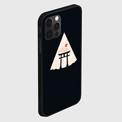 Чехол для iPhone 12 Pro Max Японские ворота Тории в горах, цвет: 3D-черный — фото 2