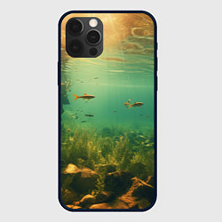 Чехол для iPhone 12 Pro Max Рыбки в море, цвет: 3D-черный