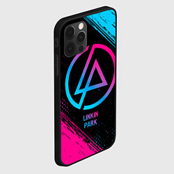 Чехол для iPhone 12 Pro Max Linkin Park - neon gradient, цвет: 3D-черный — фото 2