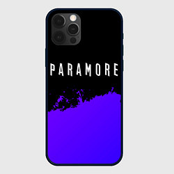 Чехол для iPhone 12 Pro Max Paramore purple grunge, цвет: 3D-черный