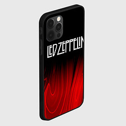 Чехол для iPhone 12 Pro Max Led Zeppelin red plasma, цвет: 3D-черный — фото 2