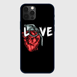 Чехол для iPhone 12 Pro Max Heart grenade, цвет: 3D-черный