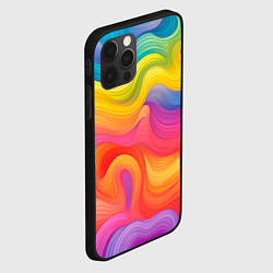 Чехол для iPhone 12 Pro Max Красочные разливы, цвет: 3D-черный — фото 2