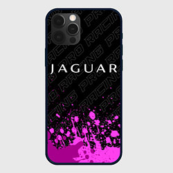 Чехол для iPhone 12 Pro Max Jaguar pro racing: символ сверху, цвет: 3D-черный