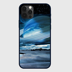 Чехол для iPhone 12 Pro Max Падение Сатурна - пейзаж, цвет: 3D-черный