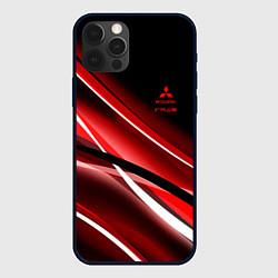 Чехол для iPhone 12 Pro Max Mitsubishi emblem Митсубиши, цвет: 3D-черный