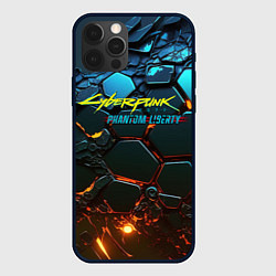 Чехол для iPhone 12 Pro Max Киберпанк призрачная свобода разлом плит, цвет: 3D-черный