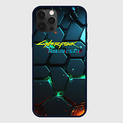 Чехол для iPhone 12 Pro Max Cyberpunk 2077 phantom liberty logo, цвет: 3D-черный