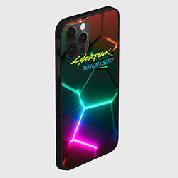 Чехол для iPhone 12 Pro Max Cyberpunk 2077 phantom liberty logo neon, цвет: 3D-черный — фото 2