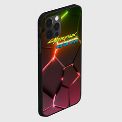 Чехол для iPhone 12 Pro Max Cyberpunk 2077 phantom liberty logo neon, цвет: 3D-черный — фото 2