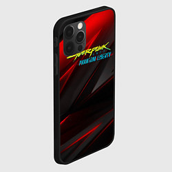 Чехол для iPhone 12 Pro Max Cyberpunk 2077 phantom liberty red black logo, цвет: 3D-черный — фото 2